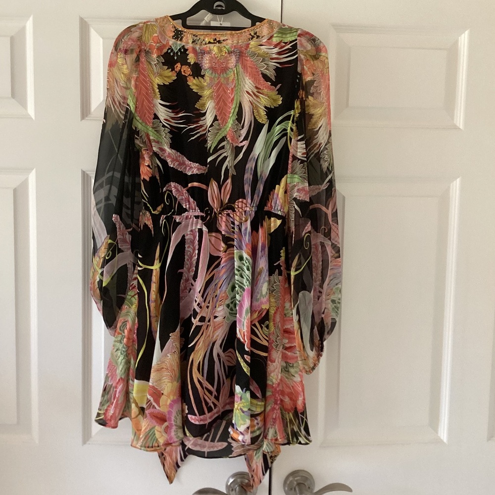 Camilla Short Wrap Tie Dress 🌙Lady Of The Moon🌙 Surplice or Front Tie NWOT - Picture 10 of 15